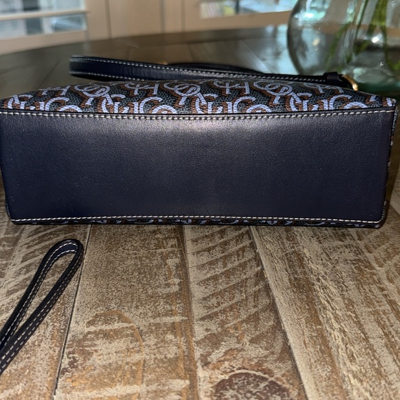 ๐Like New, Coach navy signature dome crossbody/ matching wristlet. - Picture 3 of 9